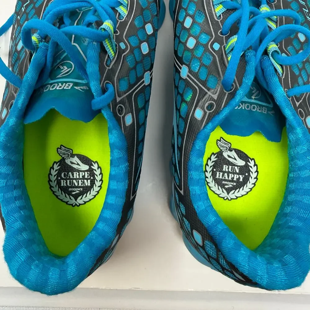 Brooks Neuro Running Shoes Women's 10.5 Blue Grey Flexible Trainers Workout EUC